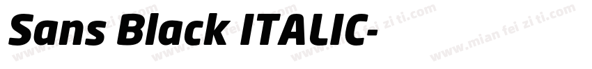 Sans Black ITALIC字体转换